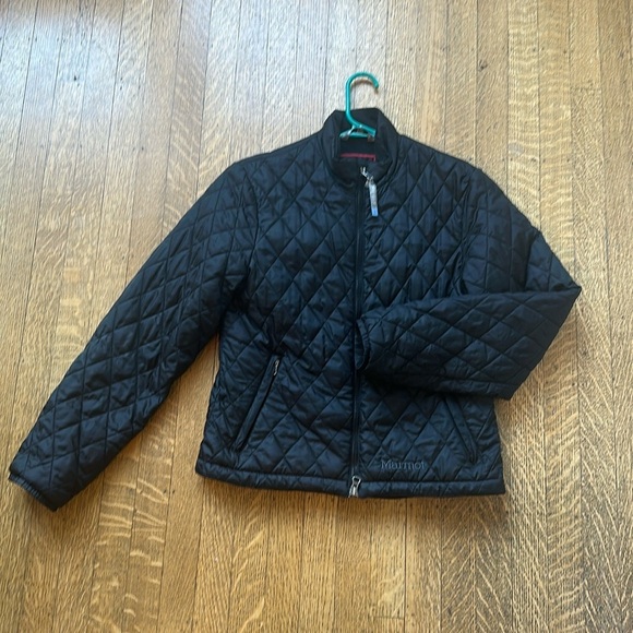 Women’s Marmot primaloft quilted jacket black size small - Picture 1 of 14